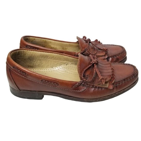 Allen Edmonds Mens 9.5D Brown Leather Woodstock Do - Picture 1 of 9